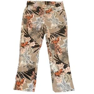 Jules & Leopold floral Women Brown Casual Pants Small Petite